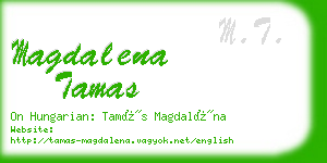 magdalena tamas business card